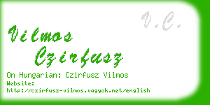 vilmos czirfusz business card